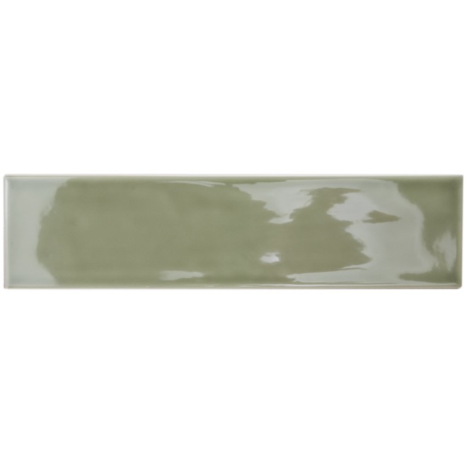 Rustic Wandtegel Stripe 7.5x30cm Stripe Glossy Olive Green